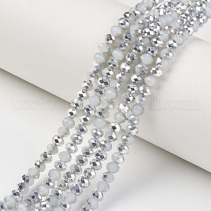 Electroplate Glass Beads Strands US-EGLA-A034-J10mm-M03-1
