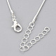 Brass Round Snake Chain Necklace Making US-MAK-T006-11B-S-2