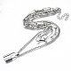 Zinc Alloy 3 Layered Necklaces US-NJEW-N047-004-RS-3