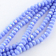 Electroplate Solid Color Glass Rondelle Bead Strands US-EGLA-Q050-4mm-11-1