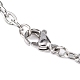 Classic Plain 304 Stainless Steel Mens Womens Cable Chain Necklace Making US-STAS-P045-03P-2