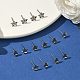 Tarnish Resistant Earring Cabochon Settings 304 Stainless Steel Ear Studs Blank Settings&nbsp;US-STAS-Q170-10-5
