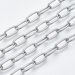 304 Stainless Steel Paperclip Chains US-CHS-S001-06A-P