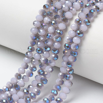 Electroplate Glass Beads Strands US-EGLA-A034-J6mm-I07-1