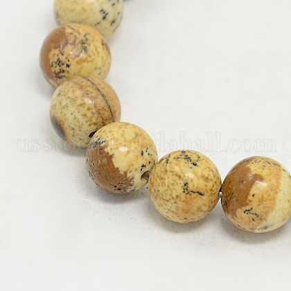 Picture Jasper Round Beads Strands US-G-GSR8mmC016-1