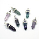 Natural Fluorite Bullet Double Terminated Pointed Pendants US-G-F171-07-1