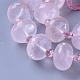 Natural Rose Quartz Beads Strands US-G-E542-07-3