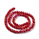 Electroplate Opaque Solid Color Glass Beads Strands US-EGLA-A034-P6mm-L04-2