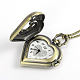 Textured Heart Alloy Quartz Pocket Watches US-WACH-N039-16AB-4