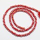 Electroplate Opaque Solid Color Crystal Glass Rondelle Beads Strands US-EGLA-F048A-11AB-2