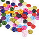 2-Hole Flat Round Resin Sewing Buttons Sets US-BUTT-PH0002-01-4