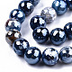 Electroplate Natural Agate Beads Strands US-G-T131-55-22-3