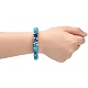 Ocean White Jade Stretch Bracelets US-BJEW-G019-4-4