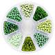 Green 6/0 Round Glass Seed Beads Diameter 4mm Loose Beads With Value Pack for Jewelry Making US-SEED-PH0001-05C-1