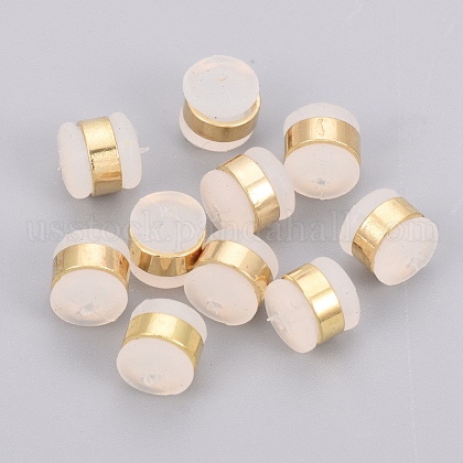 Brass Rubber Ear Nuts US-KK-T025-41G-1