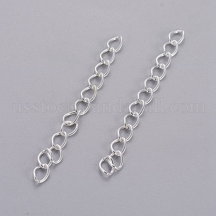 Iron Ends with Twist Chain Extension for Necklace Anklet Bracelet US-CH-CH017-S-5cm-1