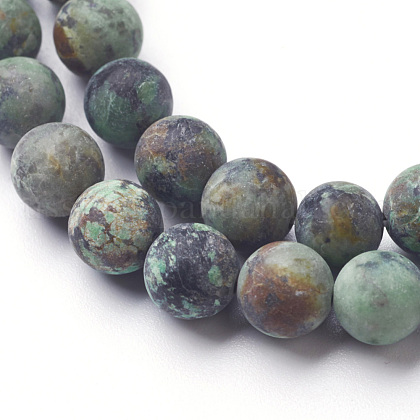 Natural African Turquoise(Jasper) Bead Strands US-G-P214-03-8mm-1