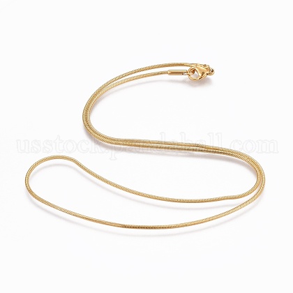 304 Stainless Steel Snake Chain Necklaces US-NJEW-F248-02B-G-1