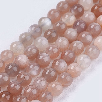 Natural Multi-Moonstone Beads Strands US-G-J157-6mm-06-1