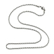 304 Stainless Steel Necklaces Unisex Rope Chain Necklaces US-NJEW-507L-10-2