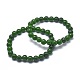 Natural TaiWan Jade Bead Stretch Bracelets US-BJEW-K212-A-019-1