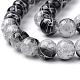Drawbench Synthetic Crackle Quartz Beads Strands US-GLAA-S139-8mm-02-2