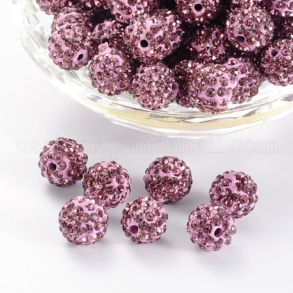 Pave Disco Ball Beads US-RB-A130-10mm-4-1
