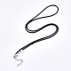 Waxed Cord Necklace Making with Iron Findings US-NJEW-R229-2.0mm-02-2