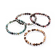 Natural Gemstone Stretch Bracelets US-BJEW-JB04557-1