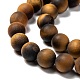 Natural Frosted Tiger Eye Round Bead Strands US-G-M064-8mm-02-3