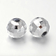 Faceted Round Plated Acrylic Beads US-PACR-L001-10mm-S-2
