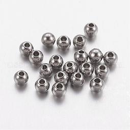 201 Stainless Steel Beads US-STAS-R033-3mm