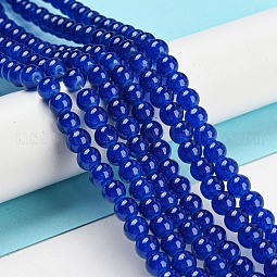 Baking Paint Imitation Jade Glass Round Bead Strands US-DGLA-Q021-6mm-33