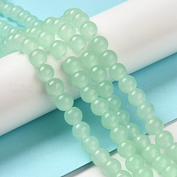 Baking Paint Imitation Jade Glass Round Bead Strands US-DGLA-Q021-8mm-22