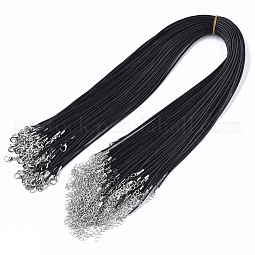 Waxed Cotton Cord Necklace Making US-MAK-S032-1.5mm-B01