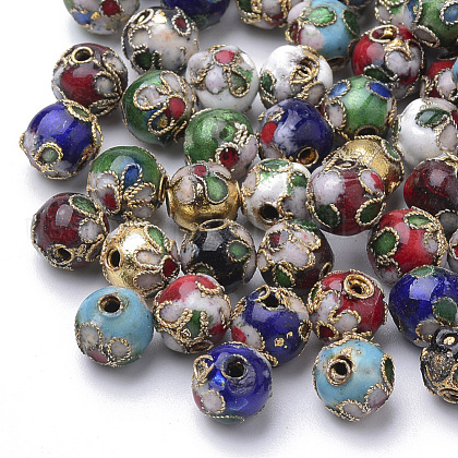 Handmade Cloisonne Beads US-CLB8mm-M-1