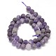 Frosted Natural Amethyst Round Bead Strands US-G-L357-8mm-07-2