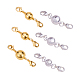 Mixed Color Round Brass Magic Magnetic Clasps with Lobster Claw Clasp Diameter 8-12mm US-KK-PH0013-06M-1