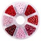 Red 6/0 Round Glass Seed Beads Diameter 4mm Loose Beads With Value Pack for Jewelry Making US-SEED-PH0001-05A-1