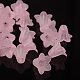 Pink Frosted Transparent Acrylic Flower Beads US-X-PLF018-02-1