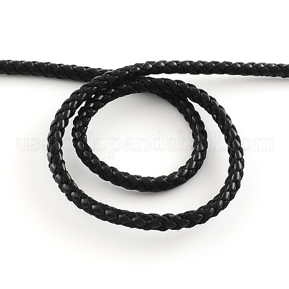 Braided PU Leather Cord US-LC-Q008-01-1
