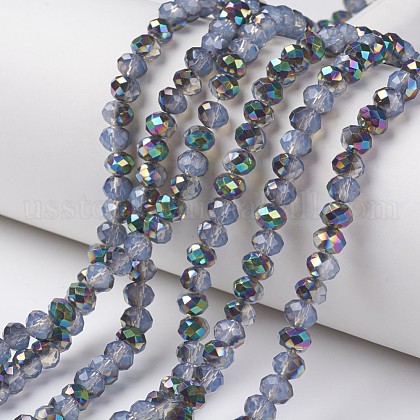 Electroplate Glass Beads Strands US-EGLA-A034-J6mm-Q05-1