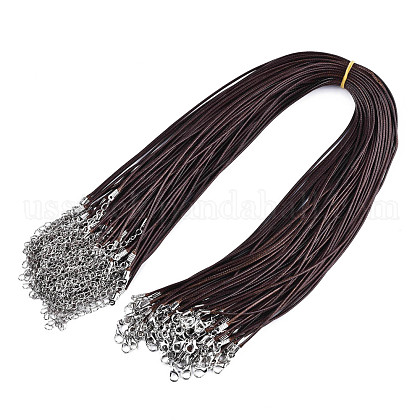 Waxed Cotton Cord Necklace Making US-MAK-S034-005-1