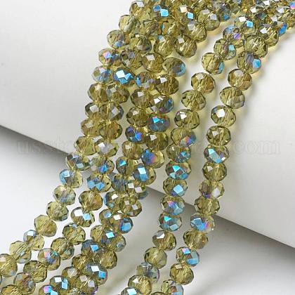 Electroplate Glass Beads Strands US-EGLA-A034-T8mm-I19-1