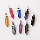 Natural Gemstone Double Terminated Pointed Pendants US-G-F295-05-1