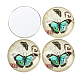 Butterfly Printed Glass Half Round/Dome Cabochons US-GGLA-N004-12mm-C-3