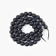 Faceted Round Natural Black Stone Beads Strands US-G-E302-066-6mm-2