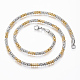 304 Stainless Steel Popcorn Chain Necklaces US-NJEW-K093-01GP-1