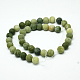 Round Frosted Natural TaiWan Jade Bead Strands US-G-M248-10mm-02-3