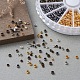 Brass Crimp Beads US-KK-YW0001-17-6